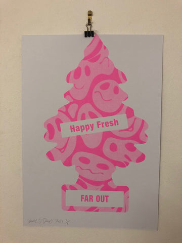 Happy Tree Print - BARRIE J DAVIES IS AN ARTIST