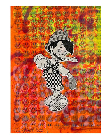 Hypebeast Boy Print by Barrie J Davies 2022 - unframed Silkscreen print on paper (hand finished) edition of 1/1 - A2 size 42cm x 59.4cm.