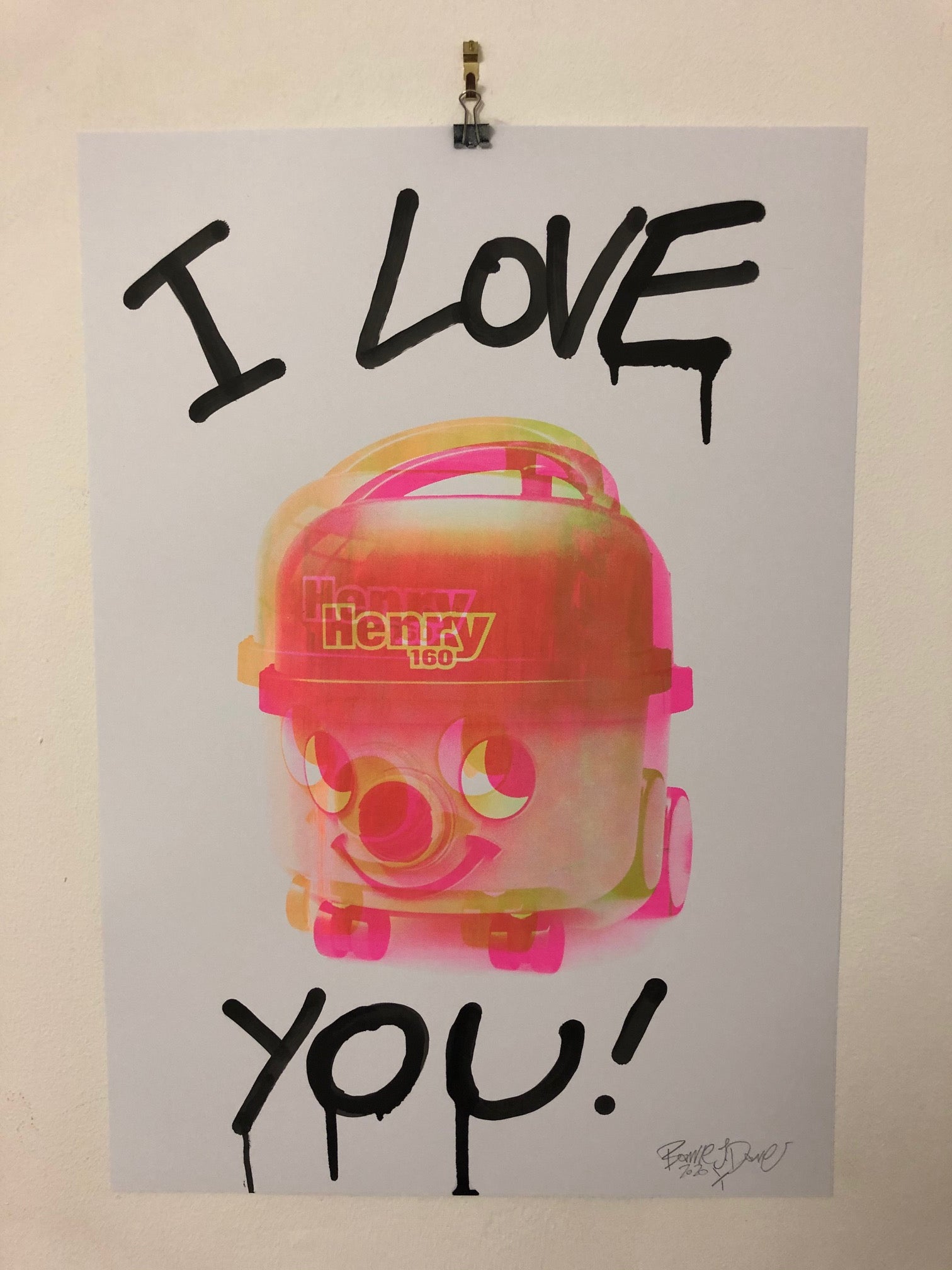 I love you Suck it up Print - BARRIE J DAVIES IS AN ARTIST