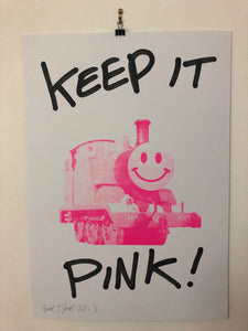 Keep it Pink Happy Trip Print - BARRIE J DAVIES IS AN ARTIST