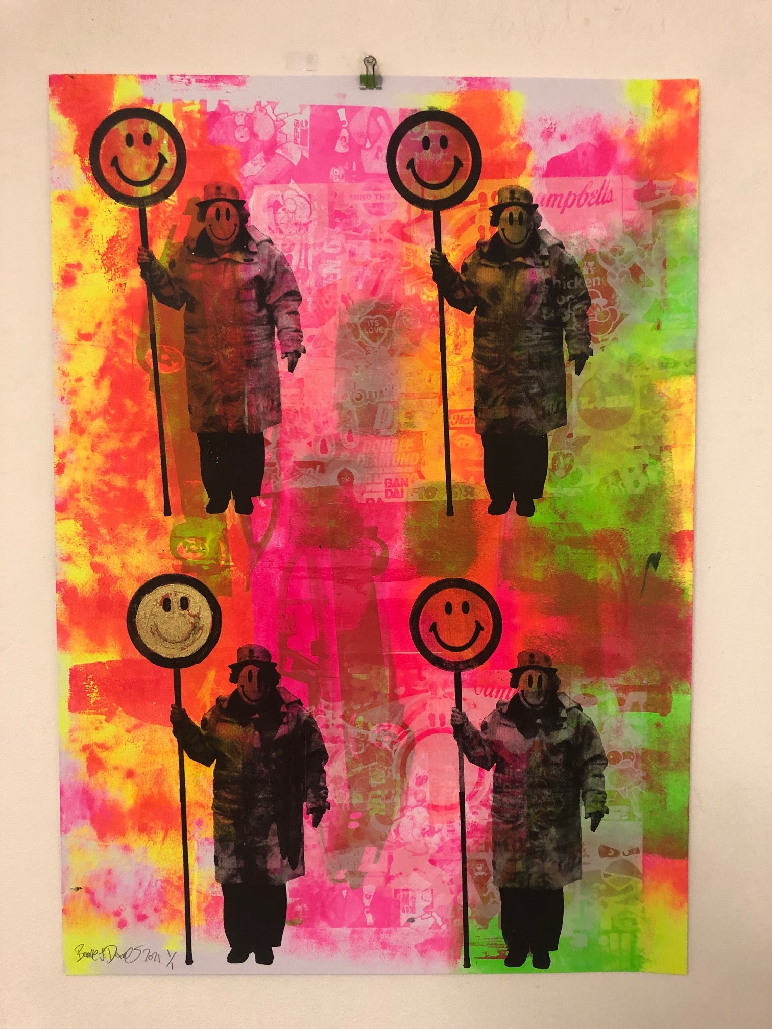 Large Happy Lady Print - BARRIE J DAVIES IS AN ARTIST