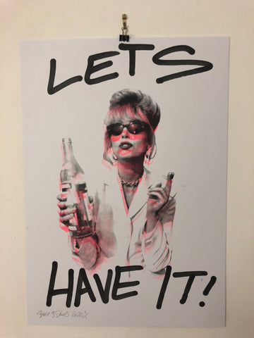 Lets Have It I Want It All Print - BARRIE J DAVIES IS AN ARTIST