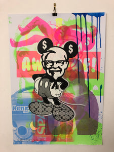 Mad Mickey Mashup Print - BARRIE J DAVIES IS AN ARTIST