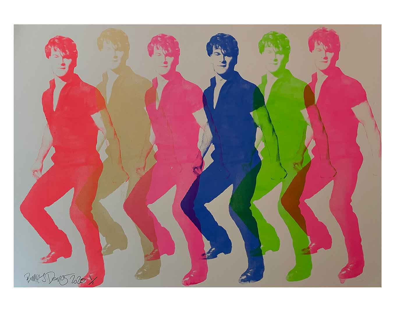 Nobody Puts Baby In The Corner Rainbow Print by Barrie J Davies 2020 - unframed Silkscreen print on paper (hand finished) edition of 1/1 - A2 size 42cm x 59.4cm.