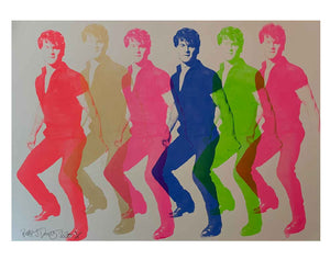 Nobody Puts Baby In The Corner Rainbow Print by Barrie J Davies 2020 - unframed Silkscreen print on paper (hand finished) edition of 1/1 - A2 size 42cm x 59.4cm.