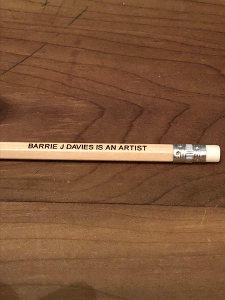 Barrie J Davies is an Artist Pencil. Approx 18cm in length, HB hardness with a rubber on the end. Barrie J Davies is an Artist - Pop Art and Street art inspired Artist based in Brighton England UK - Pop Art Paintings, Street Art Prints & Editions available.