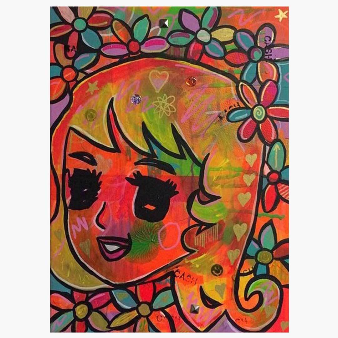 Power On by Barrie J Davies 2015, mixed media on canvas, 30cm x 40cm, Unframed. Barrie J Davies is an Artist - Pop Art and Street art inspired Artist based in Brighton England UK - Pop Art Paintings, Street Art Prints & Editions available.