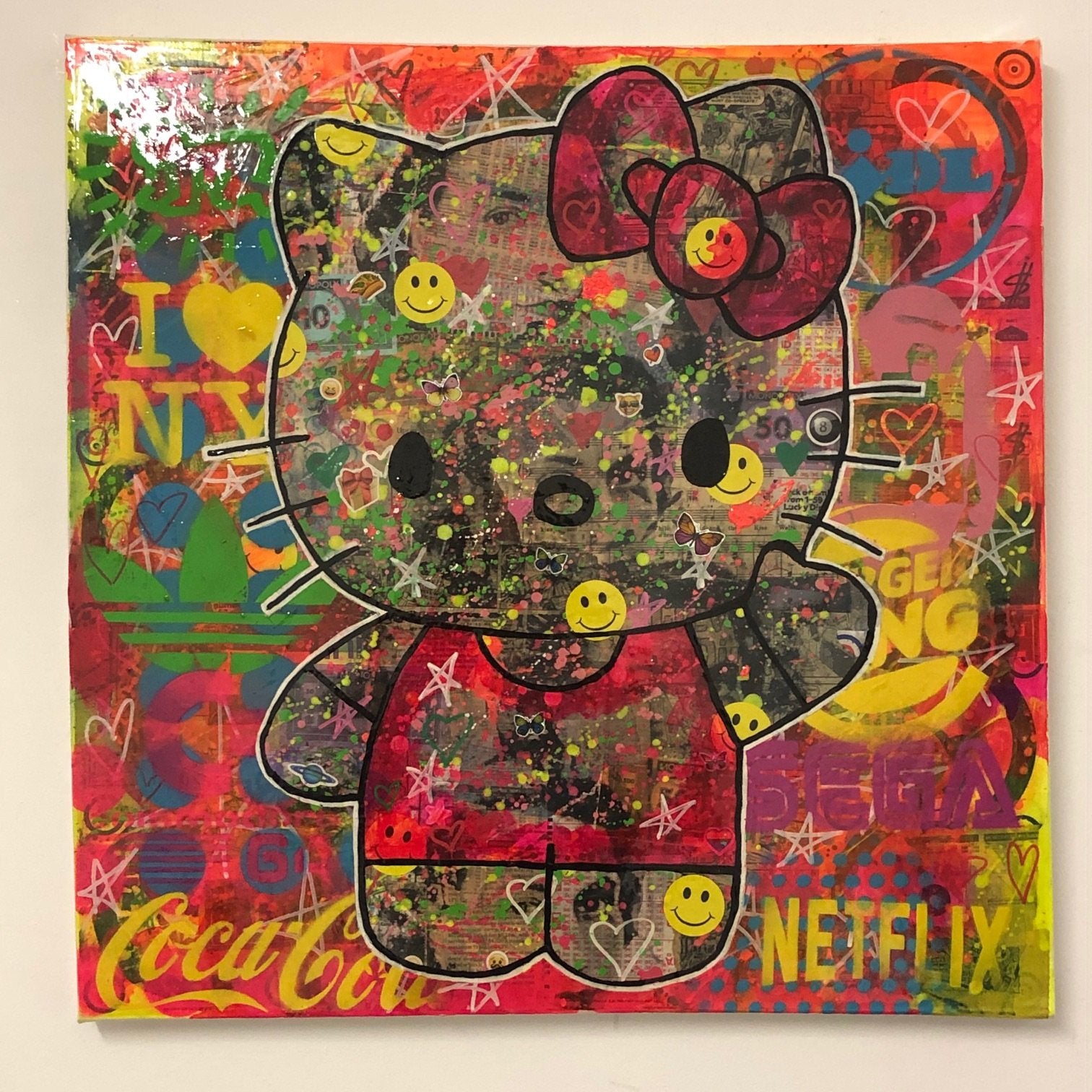 Psycho Kitty Painting - BARRIE J DAVIES IS AN ARTIST