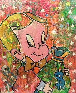Race for the prize by Barrie J Davies 2018, Mixed media on canvas, 50cm x 60cm, unframed. Barrie J Davies is an Artist - Urban Pop Art and Street art inspired Artist based in Brighton England UK - Shop Pop Art Paintings, Street Art Prints & collectables.
