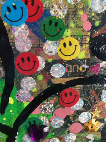 Skull Attack by Barrie J Davies 2019, mixed media on canvas, Unframed, 50cm x 75cm. Barrie J Davies is an Artist - Pop Art and Street art inspired Artist based in Brighton England UK - Pop Art Paintings, Street Art Prints & Editions available.
