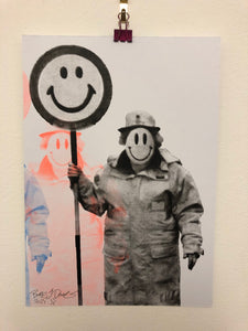Small Happy Lady Print - BARRIE J DAVIES IS AN ARTIST