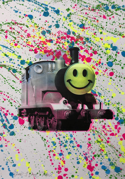 Splattered Happy Trip Print - BARRIE J DAVIES IS AN ARTIST