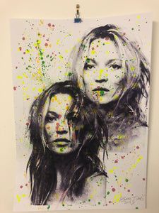 Splattered Super Kate Print - BARRIE J DAVIES IS AN ARTIST