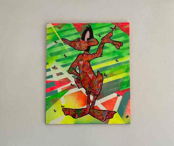 Style Wars Painting 2021, Mixed media on canvas, 50cm x 60cm, Unframed - Buy online with free delivery worldwide to your door.
