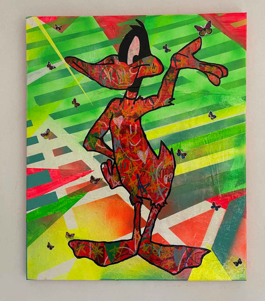 Style Wars Painting 2021, Mixed media on canvas, 50cm x 60cm, Unframed - Buy online with free delivery worldwide to your door.