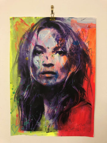 Super Kate Print by Barrie J Davies 2019 - unframed Silkscreen print on paper (hand finished) edition of 1/1 - A3 size 29cm x 42cm. Barrie J Davies is an Artist - Urban Pop Art and Street art inspired Artist based in Brighton England UK - Shop Pop Art Paintings, Street Art Prints & collectables.