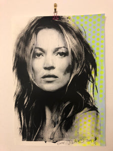 Super Kate Print by Barrie J Davies 2019 - unframed Silkscreen print on paper (hand finished) edition of 1/1 - A3 size 29cm x 42cm. Super Kate Print by Barrie J Davies 2019 - unframed Silkscreen print on paper (hand finished) edition of 1/1 - A3 size 29cm x 42cm.