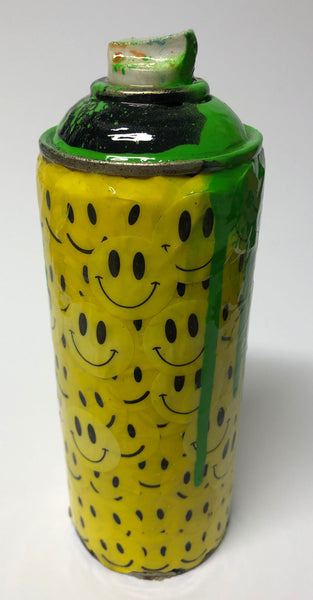 Can of Happy Happy Joy Joy Spray Can Sculpture - BARRIE J DAVIES IS AN ARTIST