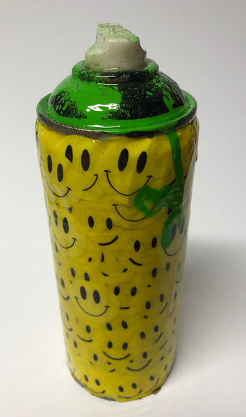 Can of Happy Happy Joy Joy Spray Can Sculpture - BARRIE J DAVIES IS AN ARTIST
