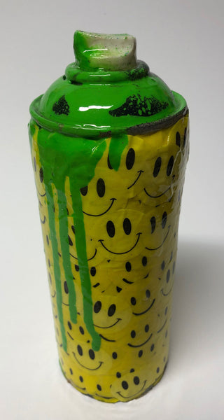 Can of Happy Happy Joy Joy Spray Can Sculpture - BARRIE J DAVIES IS AN ARTIST