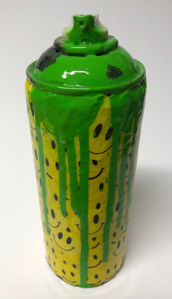 Can of Happy Happy Joy Joy Spray Can Sculpture - BARRIE J DAVIES IS AN ARTIST