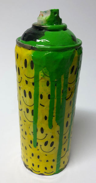 Can of Happy Happy Joy Joy Spray Can Sculpture - BARRIE J DAVIES IS AN ARTIST