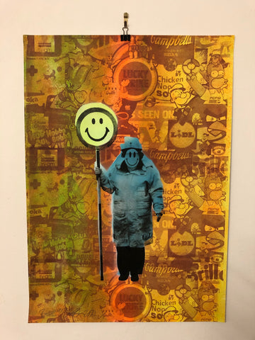 The Happy Lady Print - BARRIE J DAVIES IS AN ARTIST