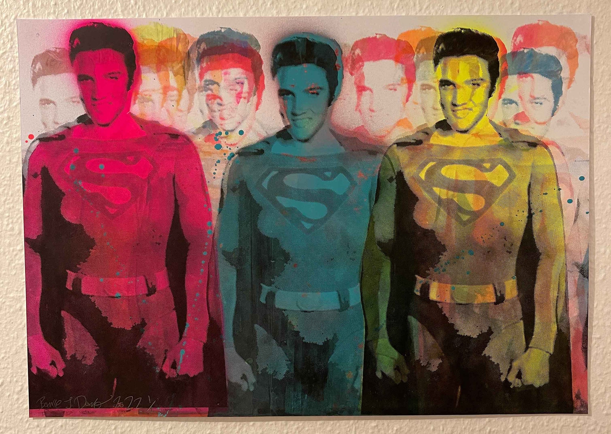 Three taking care of business print by Barrie J Davies 2022 - unframed Silkscreen print on paper (hand finished) edition of 1/1 - A2 size 42cm x 59cm.  