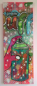 Todays special offer by Barrie J Davies 2015, Mixed media on Canvas, 30cm x 80cm, unframed. Barrie J Davies is an Artist - Psychedelic pop surreal street art inspired Artist based in Brighton England UK - Paintings, Prints & Editions available.