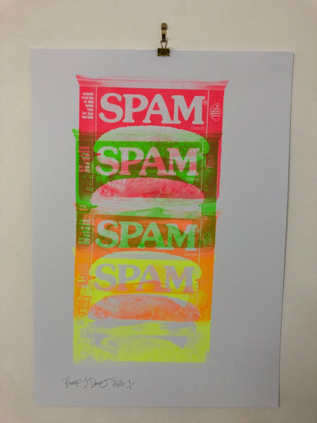 Under The Rainbow Junk Mail Print by Barrie J Davies 2020 - unframed Silkscreen print on paper (hand finished) edition of 1/1 - A2 size 42cm x 59.4cm