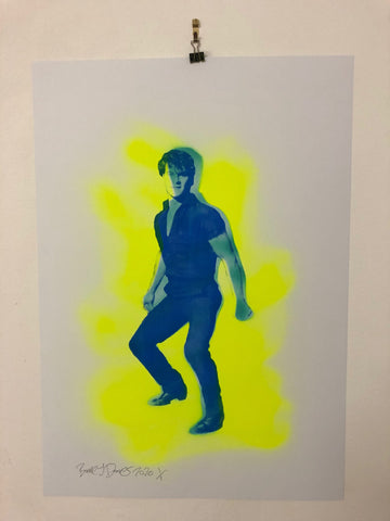 Yellow Nobody puts baby in the corner Print - BARRIE J DAVIES IS AN ARTIST